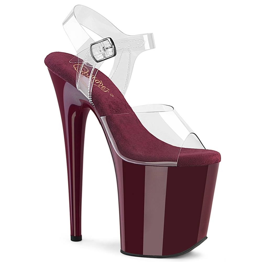 Pleaser - FLAMINGO808 Ankle strap sandal, Pole dance shoes - Red Product image